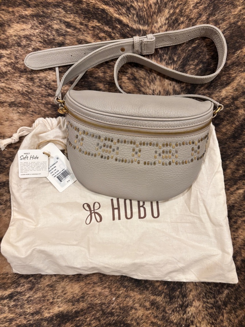 HOBO Soft Studded Leather Crossbody Belt Bag